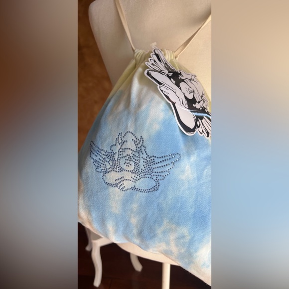 NWT UNRELEASED BOYS LIE Rhinestone Tie Dye DrawString Bag and sticker - Picture 3 of 5